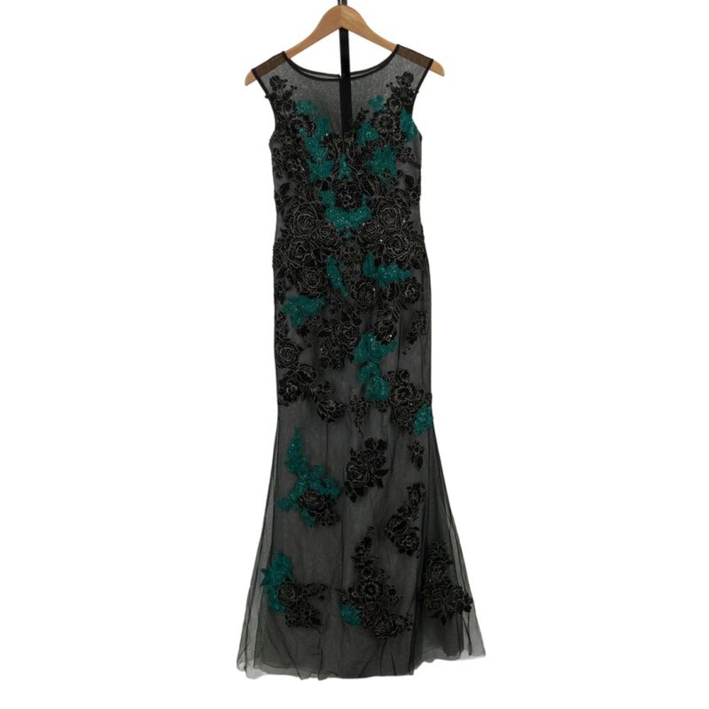 Basix Black Label Sequined Evening Gown Black 2